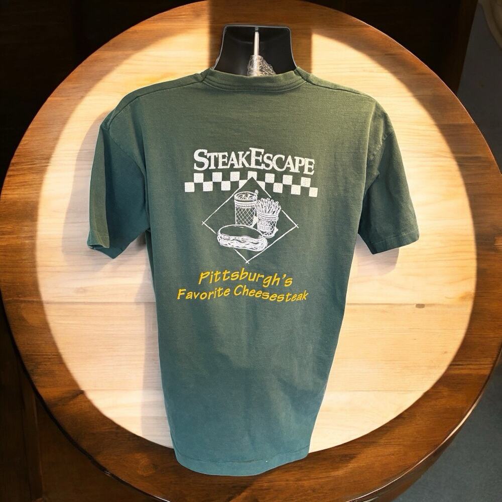 Vintage Steak Escape Favorite Cheesesteak T Shirt Pittsburgh PA Sz XL Restaurant